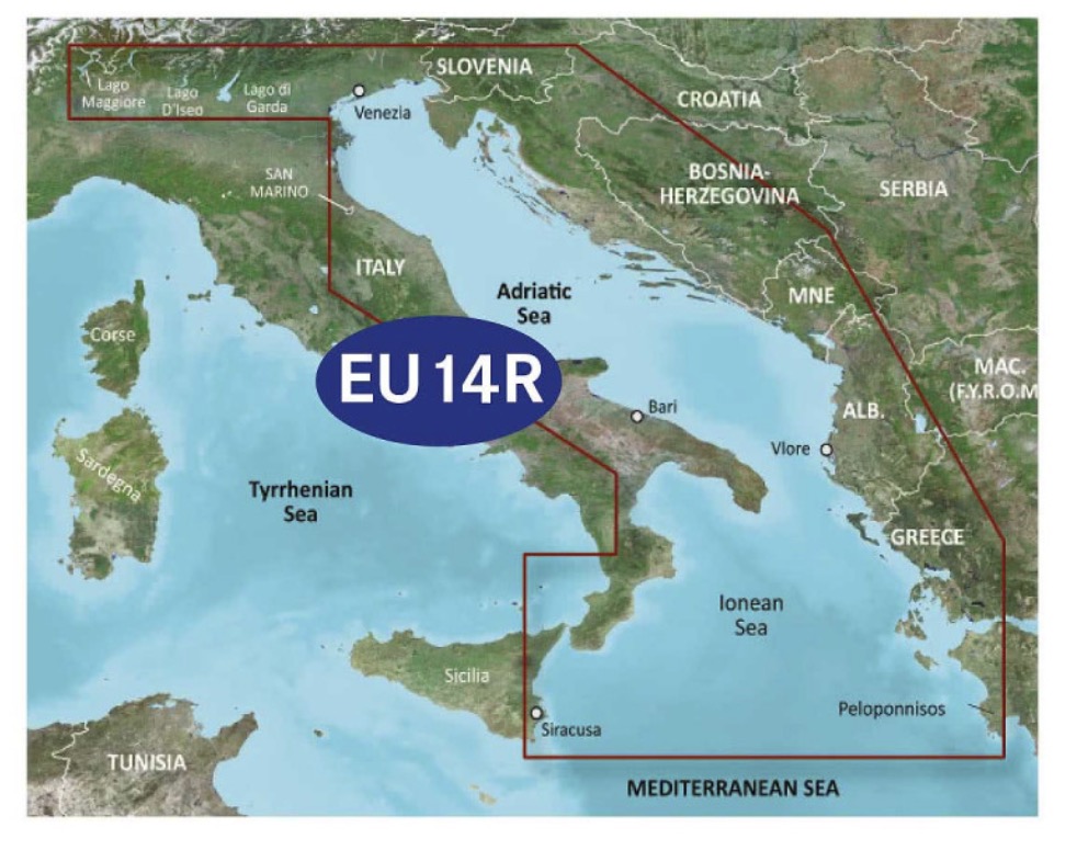 Carte électronique GARMIN – Italie et Adriatique